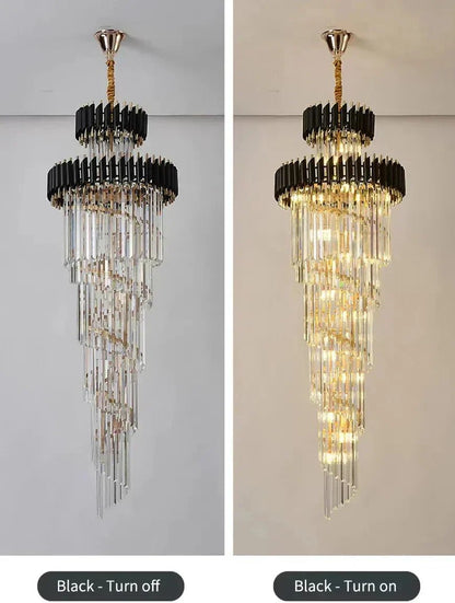 Cyrus Multiple Tier Crystal Chandelier - Lightings Menu
