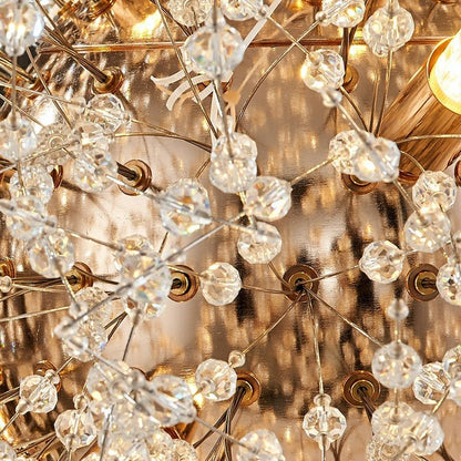 Dandelion Crystal Chandelier Light Firefly/ Glowworm Hanging Lamp Pendant For Rectangle Dining Room - Lightings Menu