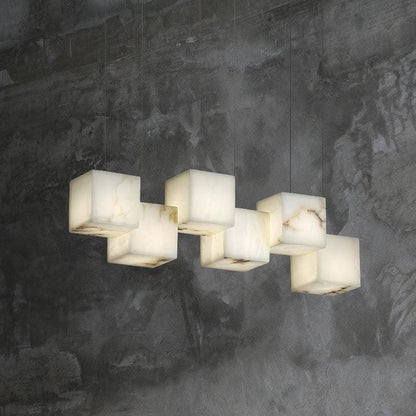 Dave Alabaster Cubic Pendant - Lightings Menu