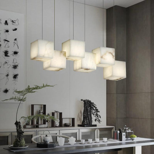 Dave Alabaster Cubic Pendant - Lightings Menu