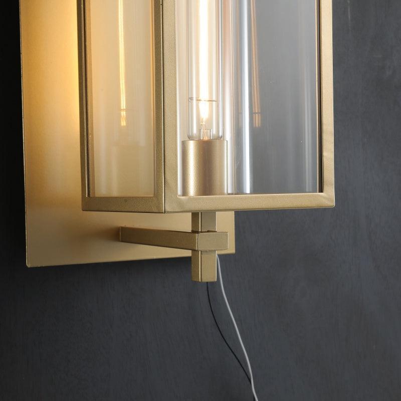 Deapx Square Modern Glass Wall Sconce 16"H 23'’H - Lightings Menu