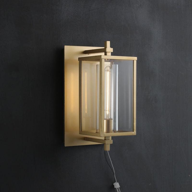 Deapx Square Modern Glass Wall Sconce 16"H 23'’H - Lightings Menu