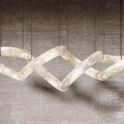 Designer Symmetrical Alabaster Chandelier - Lightings Menu