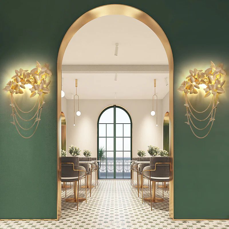 Diem Gold Leaf Decor Sconce - Lightings Menu