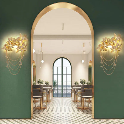Diem Gold Leaf Decor Sconce - Lightings Menu