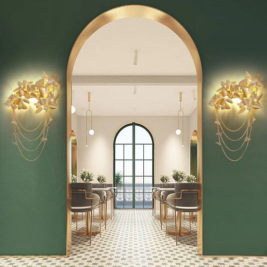 Diem Gold Leaf Decor Sconce - Lightings Menu