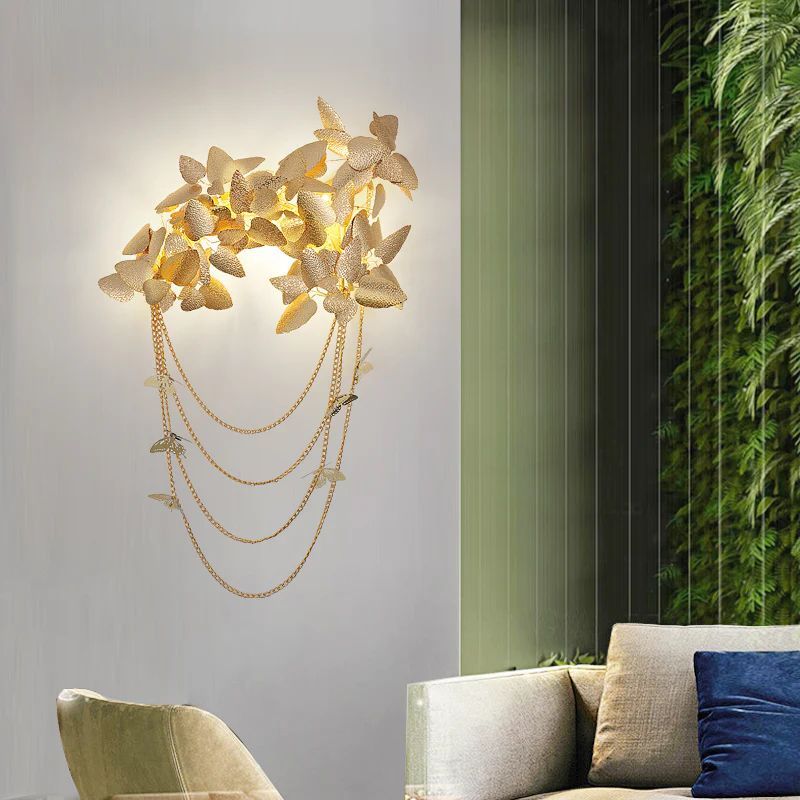 Diem Gold Leaf Decor Sconce - Lightings Menu