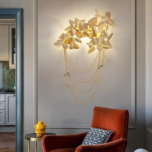 Diem Gold Leaf Decor Sconce - Lightings Menu