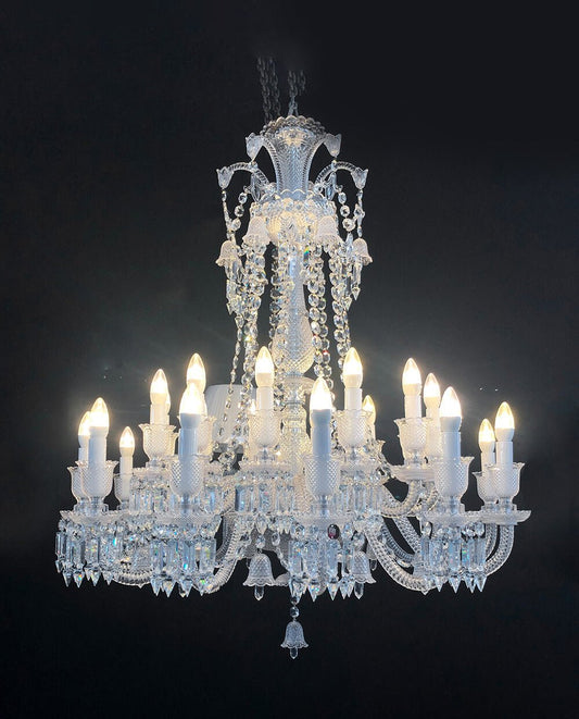 Duplicated 24 Lights Paris Clear Crystal Lighting Chandelier - Lightings Menu