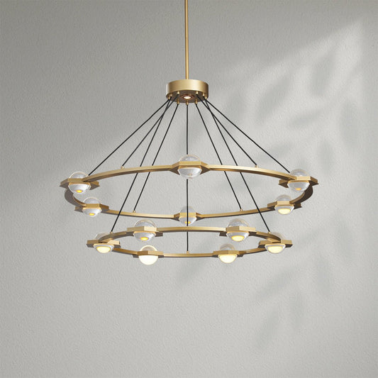 Eclatamt Two - Tier Round Chandelier - Lightings Menu