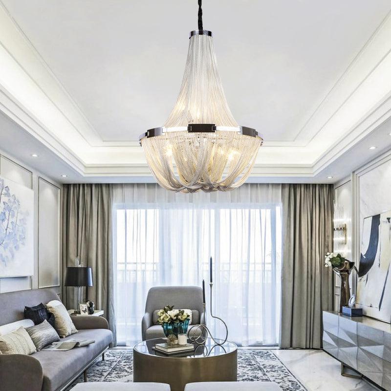 Eldorado Luxury Aluminum Chain Tassel Chandelier - Lightings Menu