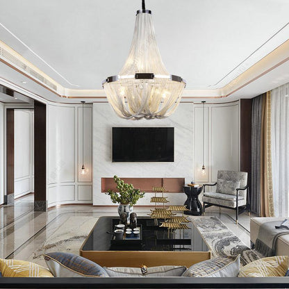 Eldorado Luxury Aluminum Chain Tassel Chandelier - Lightings Menu