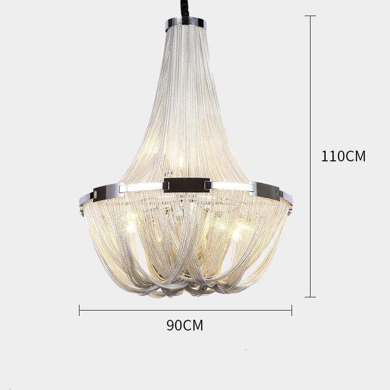 Eldorado Luxury Aluminum Chain Tassel Chandelier - Lightings Menu