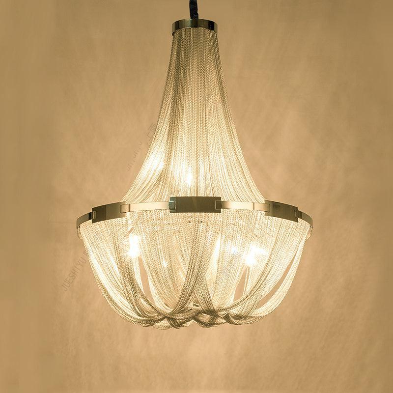 Eldorado Luxury Aluminum Chain Tassel Chandelier - Lightings Menu
