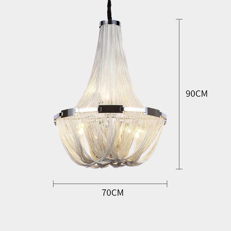 Eldorado Luxury Aluminum Chain Tassel Chandelier - Lightings Menu
