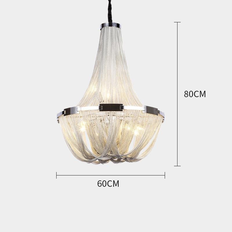 Eldorado Luxury Aluminum Chain Tassel Chandelier - Lightings Menu