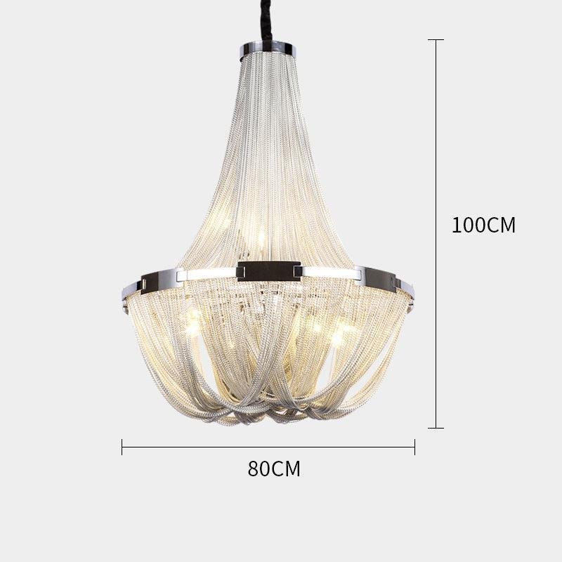 Eldorado Luxury Aluminum Chain Tassel Chandelier - Lightings Menu