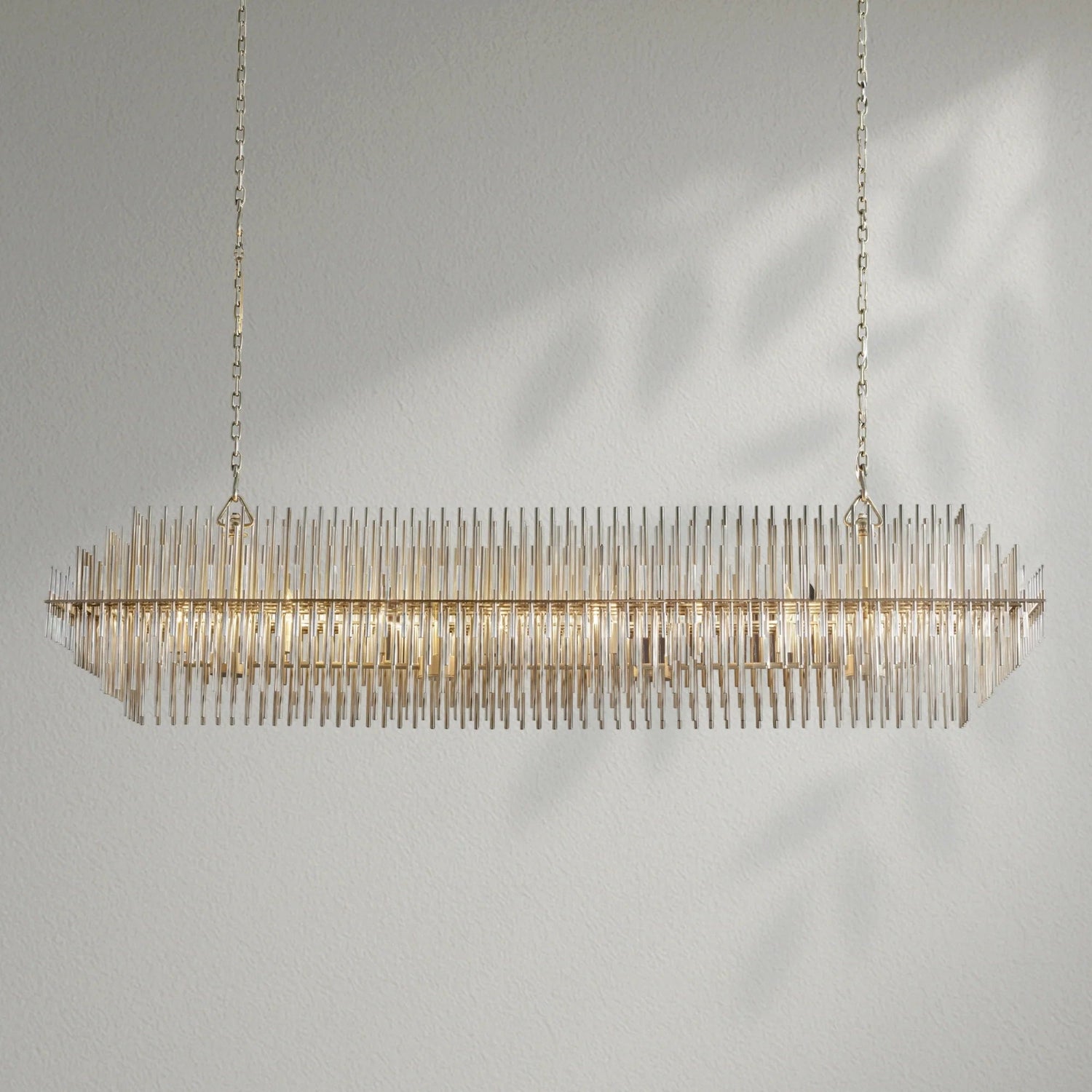Emilo Sculpture Brass Linear Chandelier - Lightings Menu