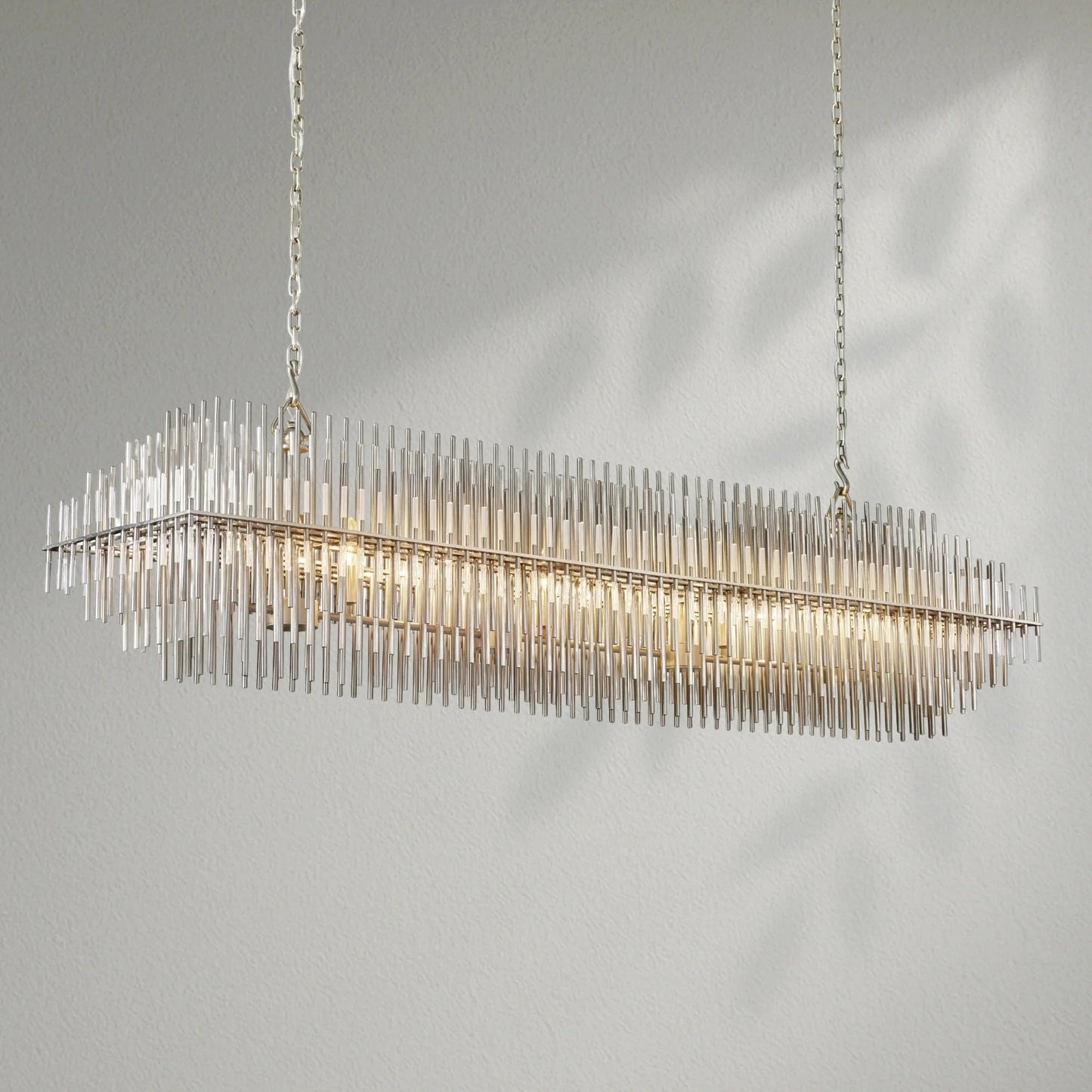 Emilo Sculpture Brass Linear Chandelier - Lightings Menu