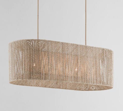 Farrington Abaca Linear Chandelier 42" - Lightings Menu