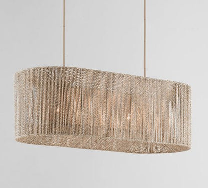 Farrington Abaca Linear Chandelier 42" - Lightings Menu