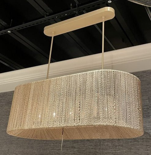 Farrington Abaca Linear Chandelier 42" - Lightings Menu