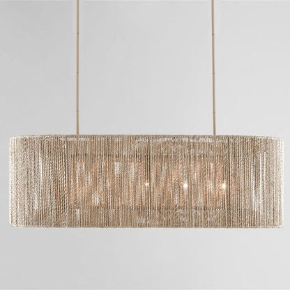Farrington Abaca Linear Chandelier 42" - Lightings Menu