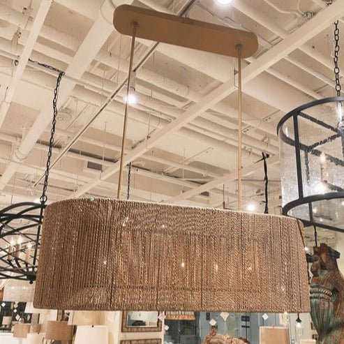 Farrington Abaca Linear Chandelier 42" - Lightings Menu