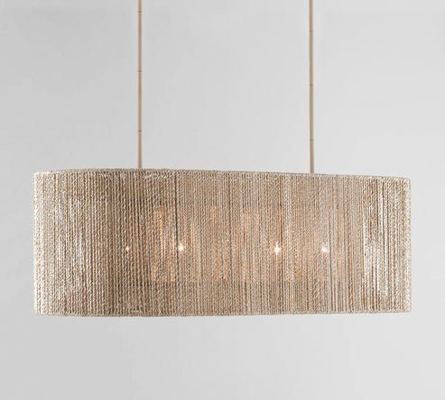 Farrington Abaca Linear Chandelier 42" - Lightings Menu