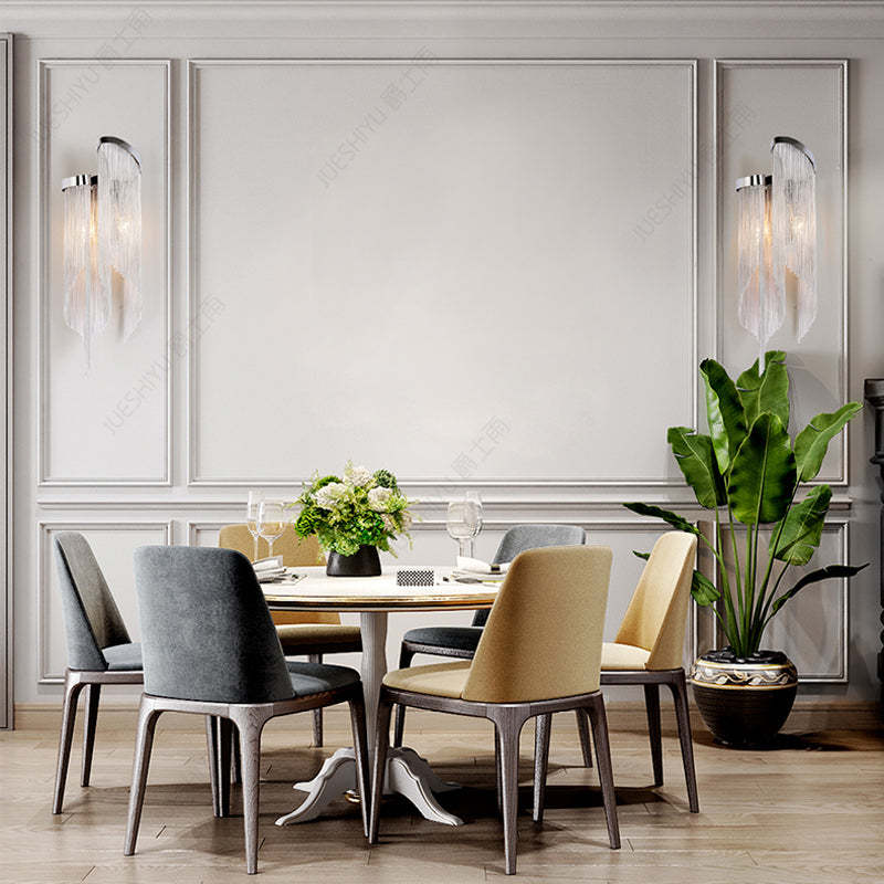 Fiona Aluminum Chain Tassel Wall Sconce - Lightings Menu