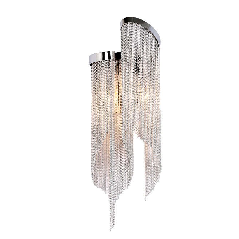 Fiona Aluminum Chain Tassel Wall Sconce - Lightings Menu