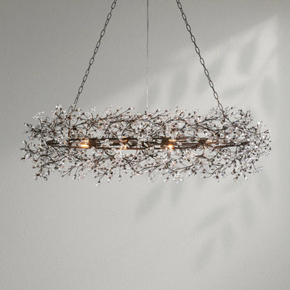 Fioresy Oval Chandelier 62''74'' - Lightings Menu