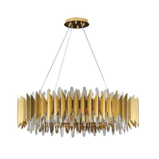 Flavian Halo Crystal Chandelier - Lightings Menu