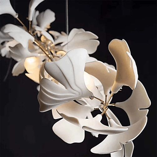 Fleur - de - lis Ceramic Branch Chandelier - Lightings Menu