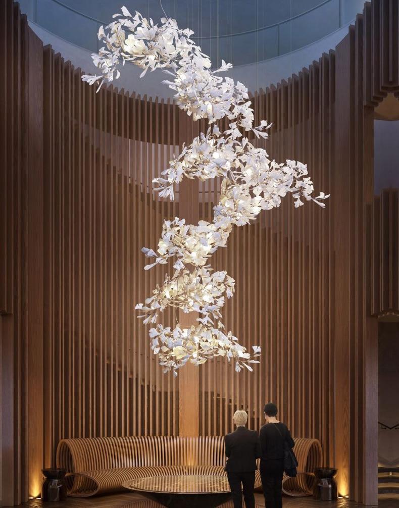 Fleur - de - lis Ceramic Branch Chandelier - Lightings Menu