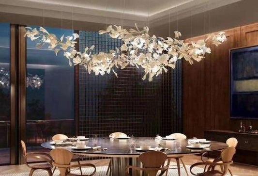 Fleur - de - lis Ceramic Branch Chandelier - Lightings Menu