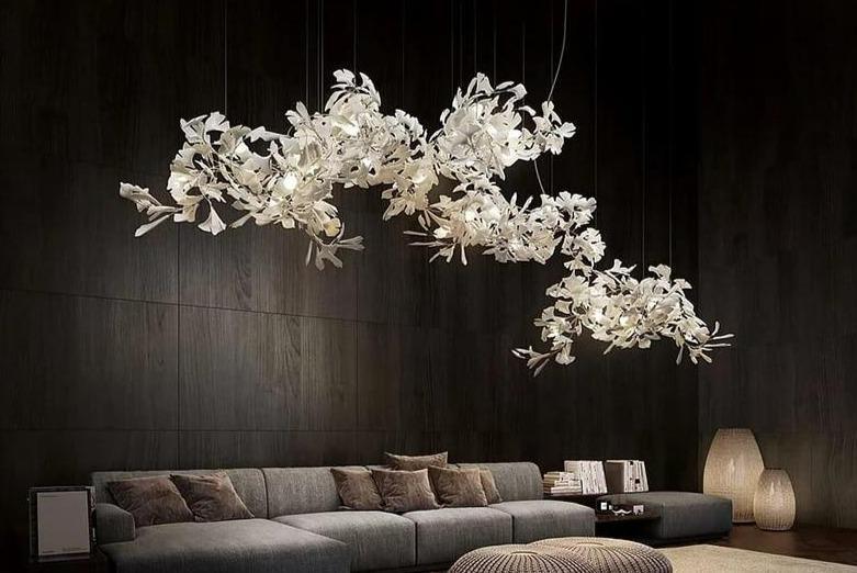 Fleur - de - lis Ceramic Branch Chandelier - Lightings Menu