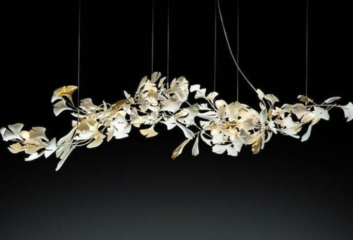 Fleur - de - lis Ceramic Branch Chandelier - Lightings Menu