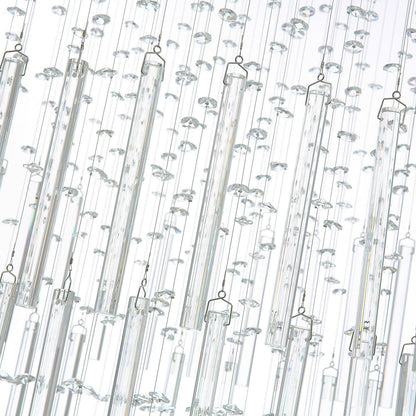 Floating Castle Round Rain Crystal Chandelier Ceiling Lights - Lightings Menu