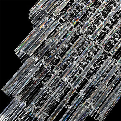 Floating Castle Round Rain Crystal Chandelier Ceiling Lights - Lightings Menu