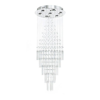 Floating Castle Round Rain Crystal Chandelier Ceiling Lights - Lightings Menu