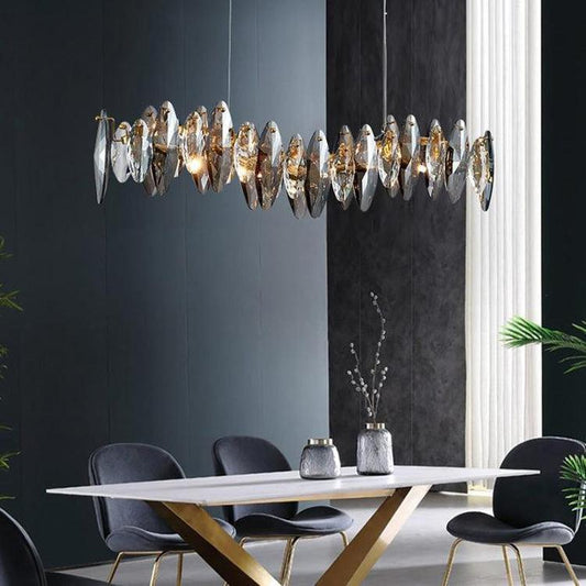 Flor Linear Chandelier for Dining Room - Lightings Menu