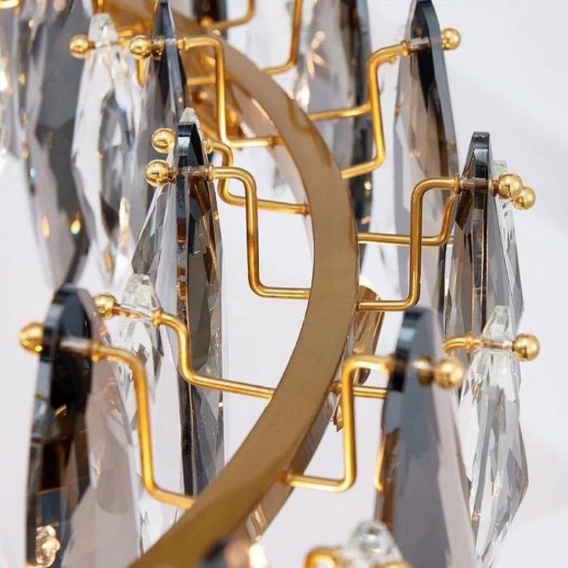 Flora Crystal Ring Chandelier 39" - Lightings Menu