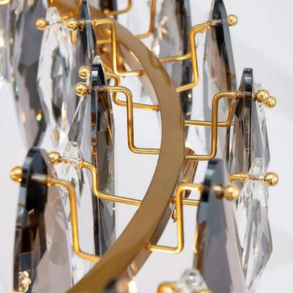 Flora Crystal Ring Chandelier 39" - Lightings Menu