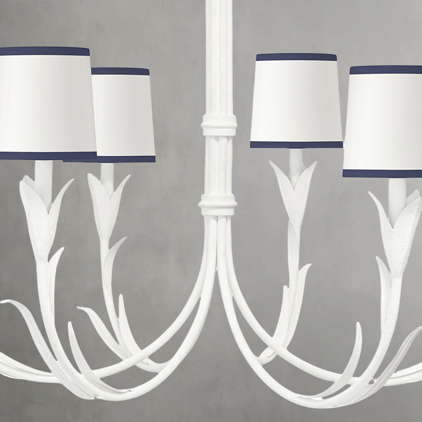 Fontara Dark Blue Reed Chandelier - Lightings Menu