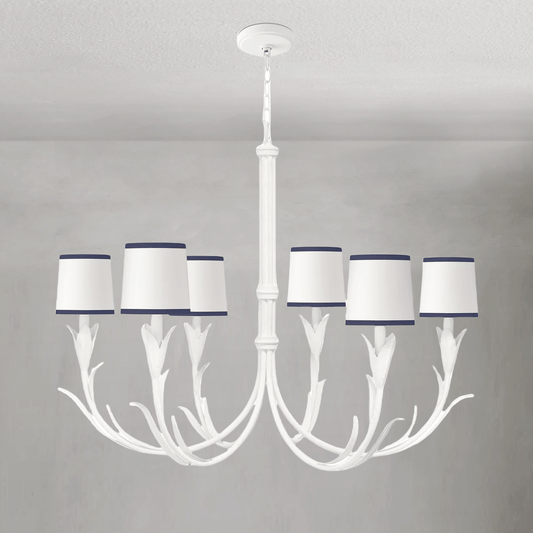 Fontara Dark Blue Reed Chandelier - Lightings Menu