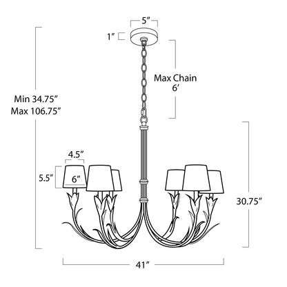Fontara Dark Blue Reed Chandelier - Lightings Menu