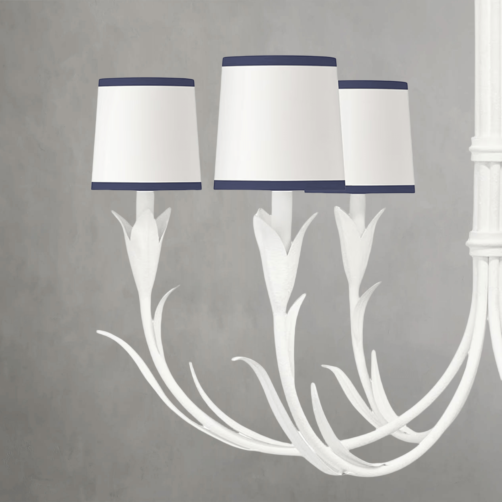 Fontara Dark Blue Reed Chandelier - Lightings Menu