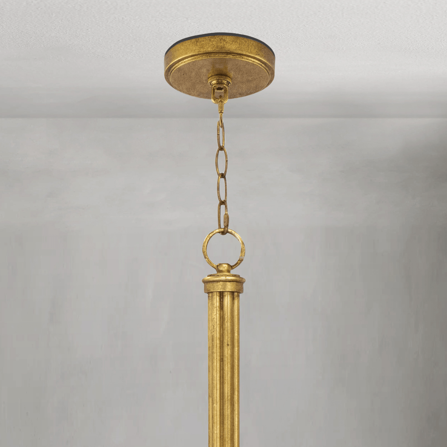 Fontara Rattan Reed Chandelier(Antique Gold Leaf) - Lightings Menu