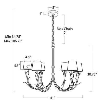 Fontara Reed Chandelier Small - Lightings Menu